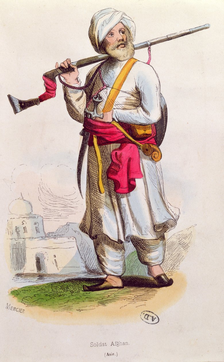 Afgán katona, 1840-50 körül alkotó: French School