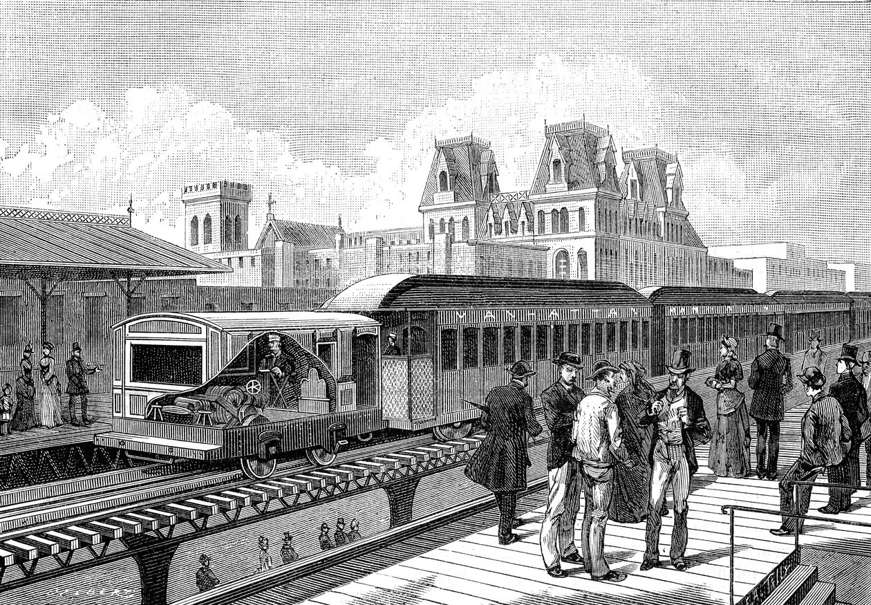 Air Metro (elektromos) New Yorkba 1885-ben alkotó: French School