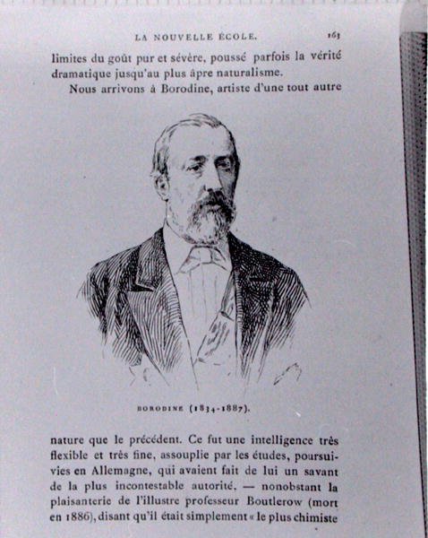 Alekszandr Borodin (1833-87), illusztráció Albert Soubies „A zene története Oroszországban” című művéből, Párizsban megjelent alkotó: French School