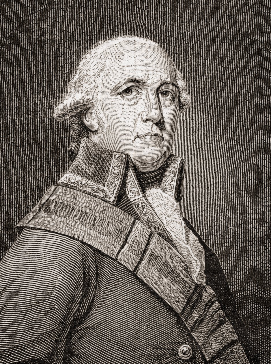 Alekszandr Vasziljevics Suvorov, Pannemaker-Ligny metszete Linard után, Louis Blanc (1811-82) "Histoire de la Revolution Francaise" című művéből alkotó: French School