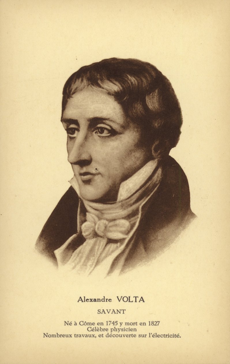Alessandro Volta (1745-1827), olasz fizikus (litho) alkotó: French School