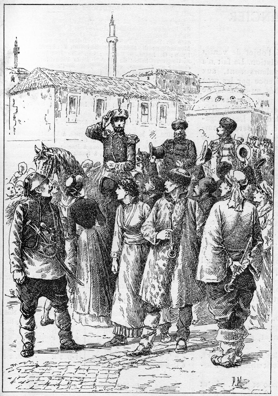 Battenbergi Sándor – I. Bolgár Sándor vagy Battenbergi Sándor (1857-1893) Philippopoliba érkezik, hogy kihirdesse Románia és Bulgária egyesülését, „A jeles világban”” alkotó: French School