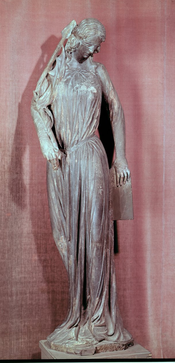 A zsinagóga allegorikus alakja, a strasbourgi katedrális déli keresztirányú kapujáról, 1230 körül (lásd még: 177966) alkotó: French School