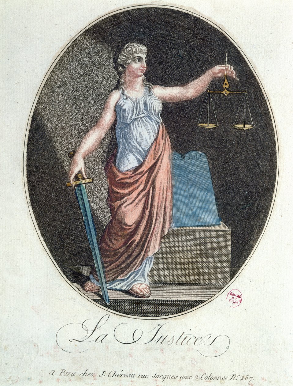 Az igazságosság allegóriája, J. Chereau, Párizs, 1792 alkotó: French School