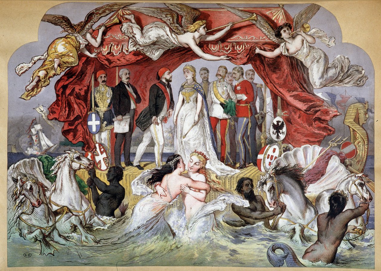 A Szuezi-csatorna 1869.11.17-i felavatásának allegóriája alkotó: French School