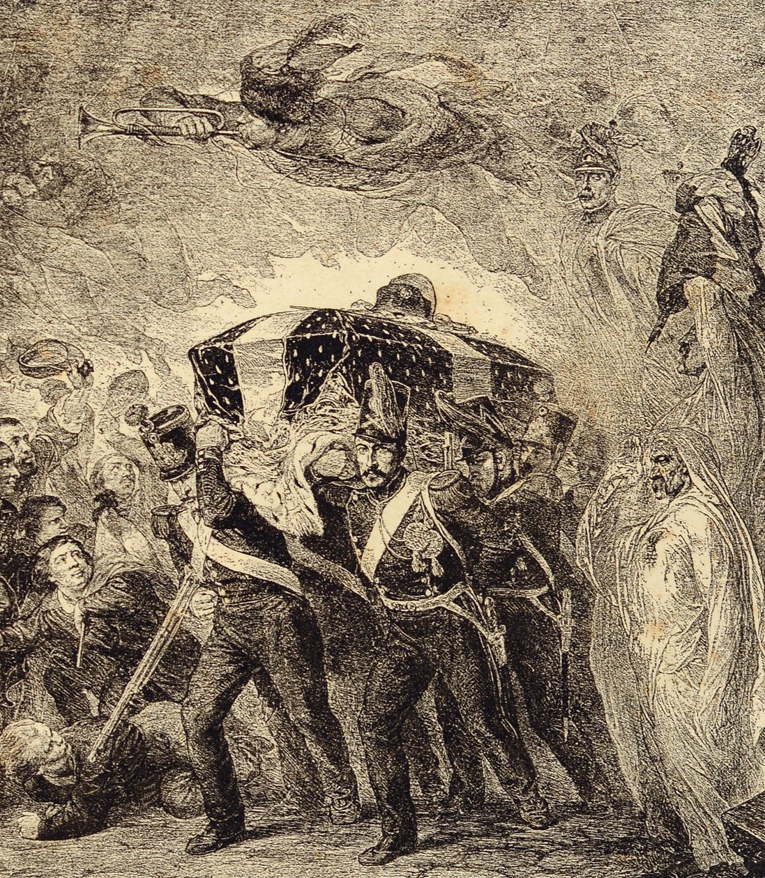 Allegory of the return of french emperor Napoleon Bonaparte