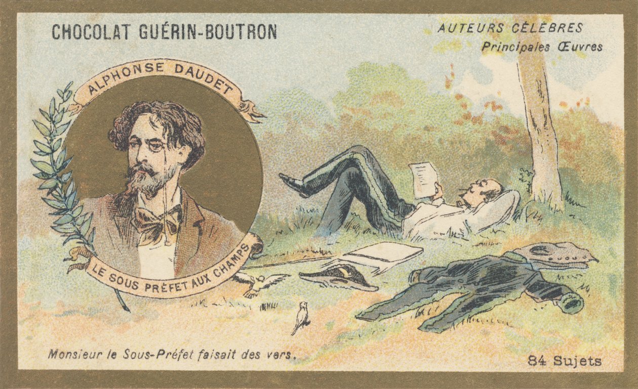 Alphonse Daudet (1840-1897), francia író és drámaíró, a „Le sous-prefet aux champs” prózai ballada (1866) szerzője alkotó: French School
