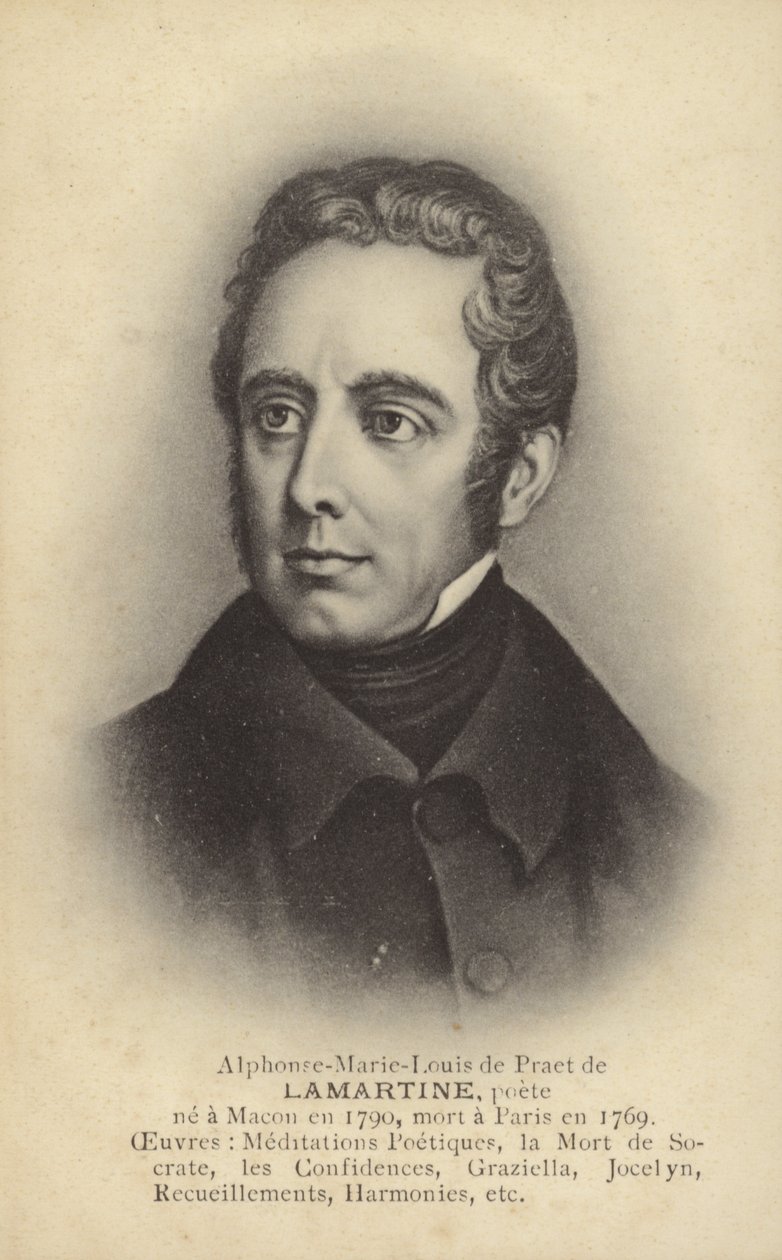 Alphonse de Lamartine (1790-1869), francia író, költő és politikus (litho) alkotó: French School