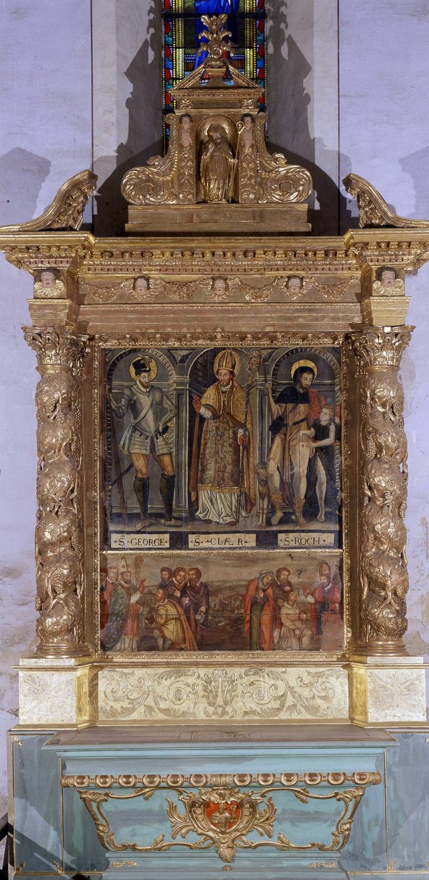 Saint Clair oltár (Szent Roch oltárnak is nevezik) alkotó: French School
