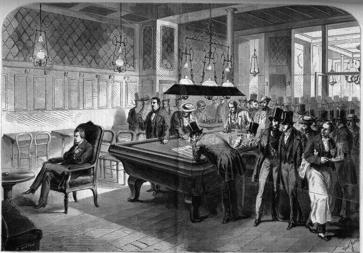 Paul Morphy (1837-1884) amerikai sakkozó nyolc sakkparti vakon a párizsi Cafe de la Regence-ben alkotó: French School