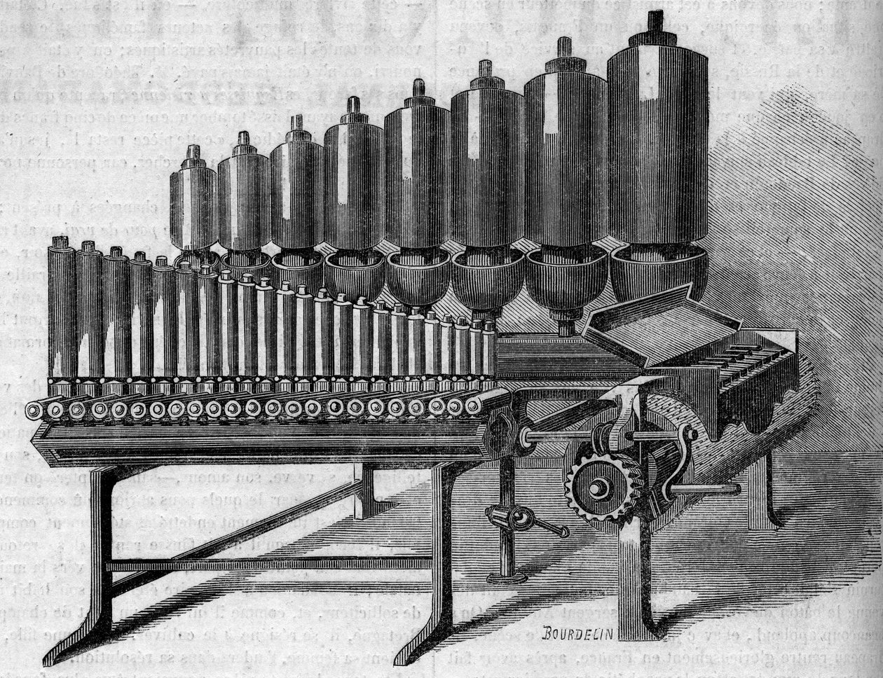 Amerikai gőzorgona. Metszet a „” Le Monde Illustré”” 146. számában, 1860. január 28. alkotó: French School