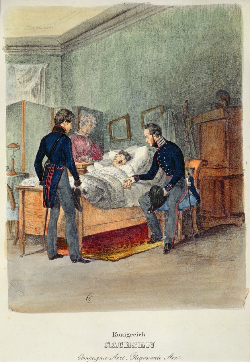Egy katonaorvos a Szász Királyságban, 1840 körül alkotó: French School
