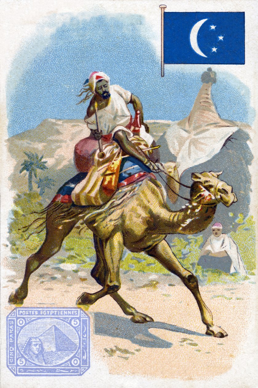 Egy egyiptomi postás, aki postát kézbesített, 19. század végén alkotó: French School