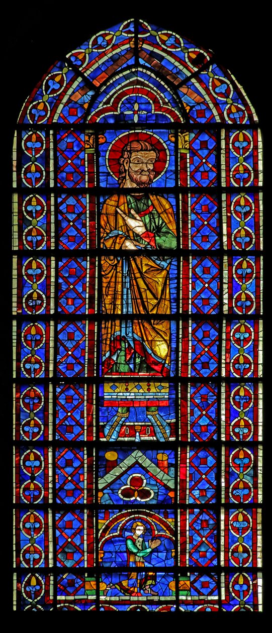 Egy azonosítatlan alak az adományozóval – egy Mauclerc lent (w120) alkotó: French School