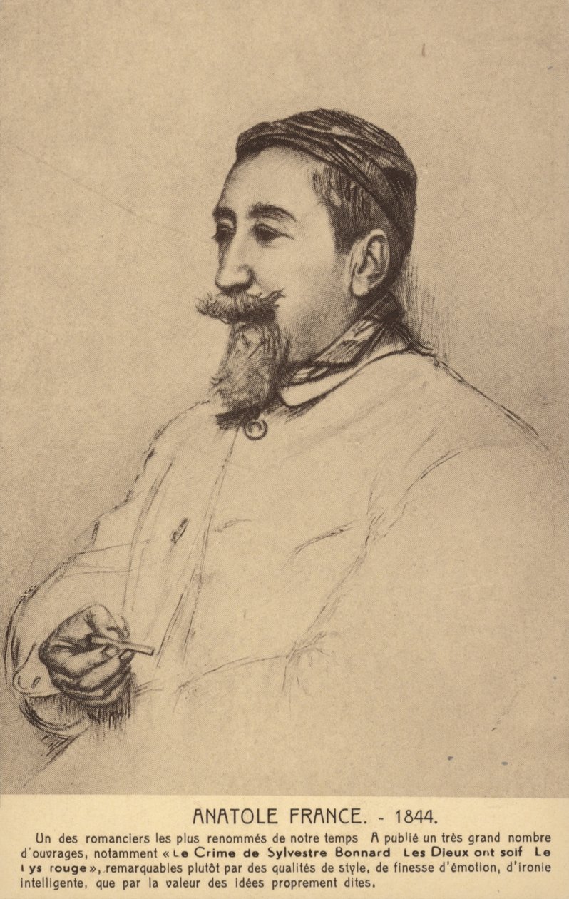 Anatole France (1844-1924), francia költő, újságíró és regényíró (litho) alkotó: French School