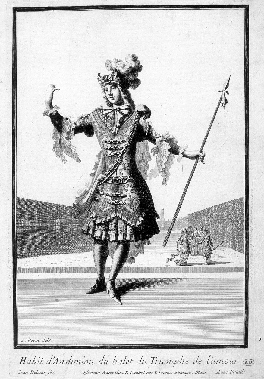 Endymion szokása a Páncél diadala balettje - metszet alkotó: French School