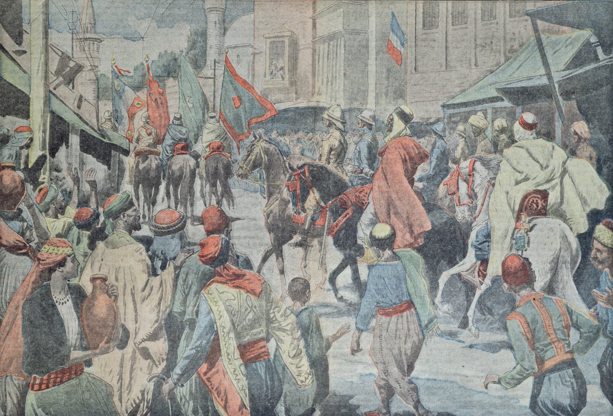 Angol-arab csapatok belépve Damaszkuszba 1918-ban, Le Pelerinből alkotó: French School