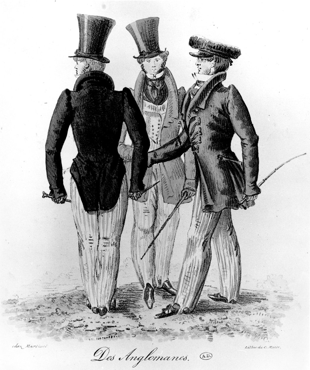 anglománok, c. 1830 alkotó: French School