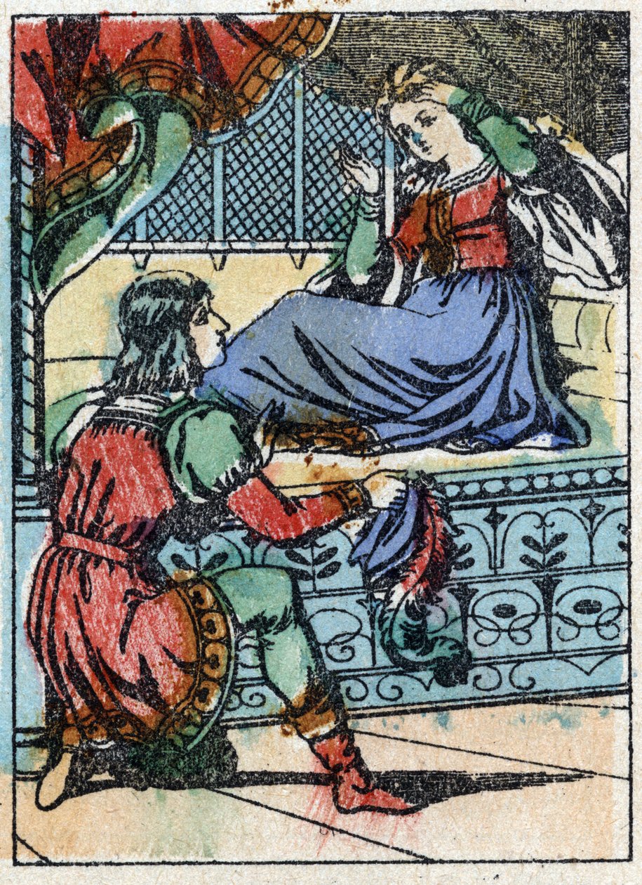 Névtelen illusztráció a „La belle au bois dormant”, Charles Perrault (1628-1703) francia író meséjéhez. Imaging Pellerin fametszete - Epinal, sd. 19. század vége. alkotó: French School