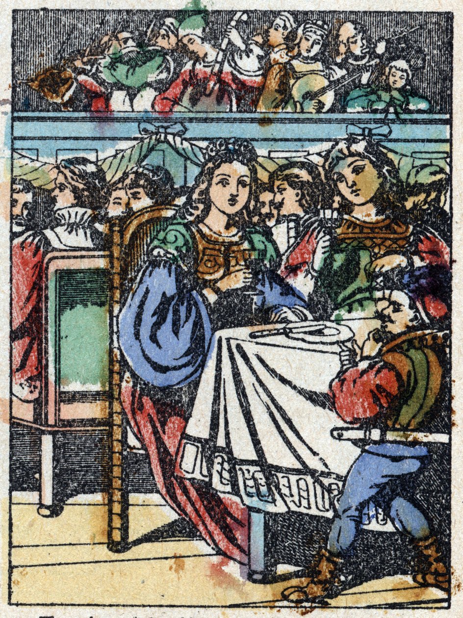 Névtelen illusztráció a „La belle au bois dormant”, Charles Perrault (1628-1703) francia író meséjéhez. Imaging Pellerin fametszete - Epinal, sd. 19. század vége. alkotó: French School