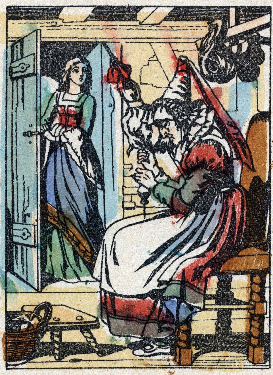 Névtelen illusztráció a „La belle au bois dormant”, Charles Perrault (1628-1703) francia író meséjéhez. Imaging Pellerin fametszete - Epinal, sd. 19. század vége. alkotó: French School