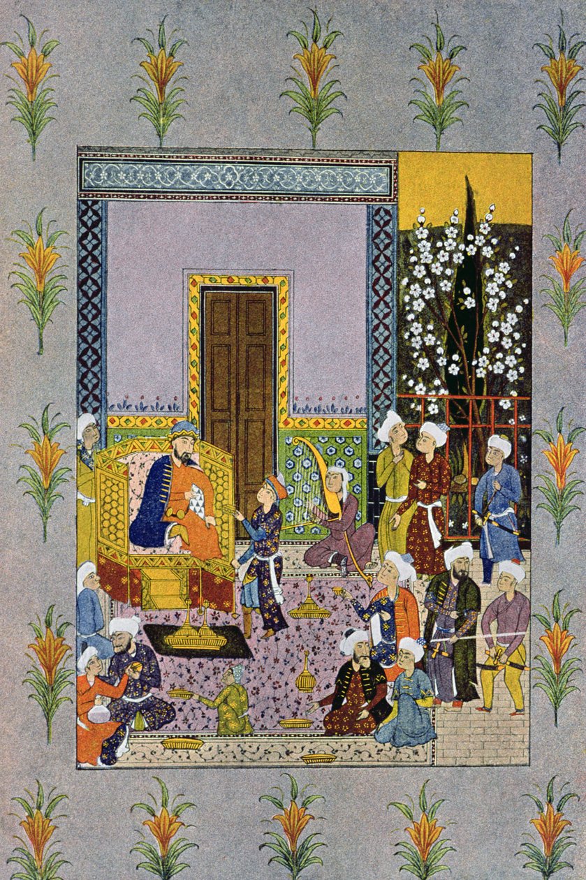 Egy másik bájos szeánsz, illusztráció az Arab éjszakákból, 1895 (színes metszet) alkotó: French School