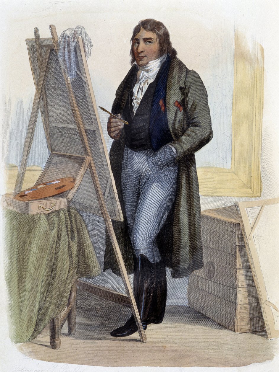 Antoine Jean Gros, neoklasszikus festő (1771-1835) – Mennechet, Párizs „A francia plutarkhosz” című művében alkotó: French School