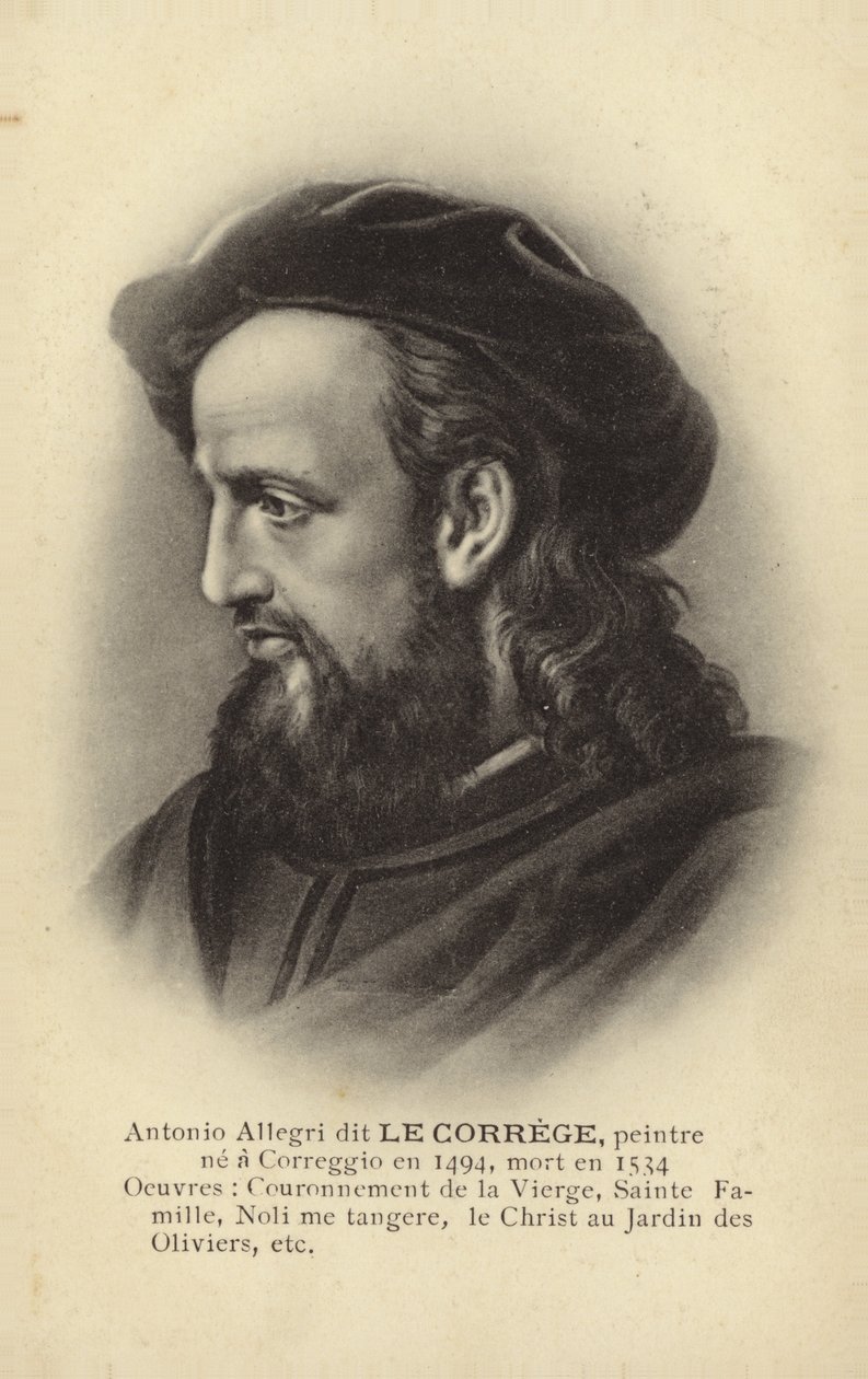 Antonio da Correggio, olasz festő (litho) alkotó: French School