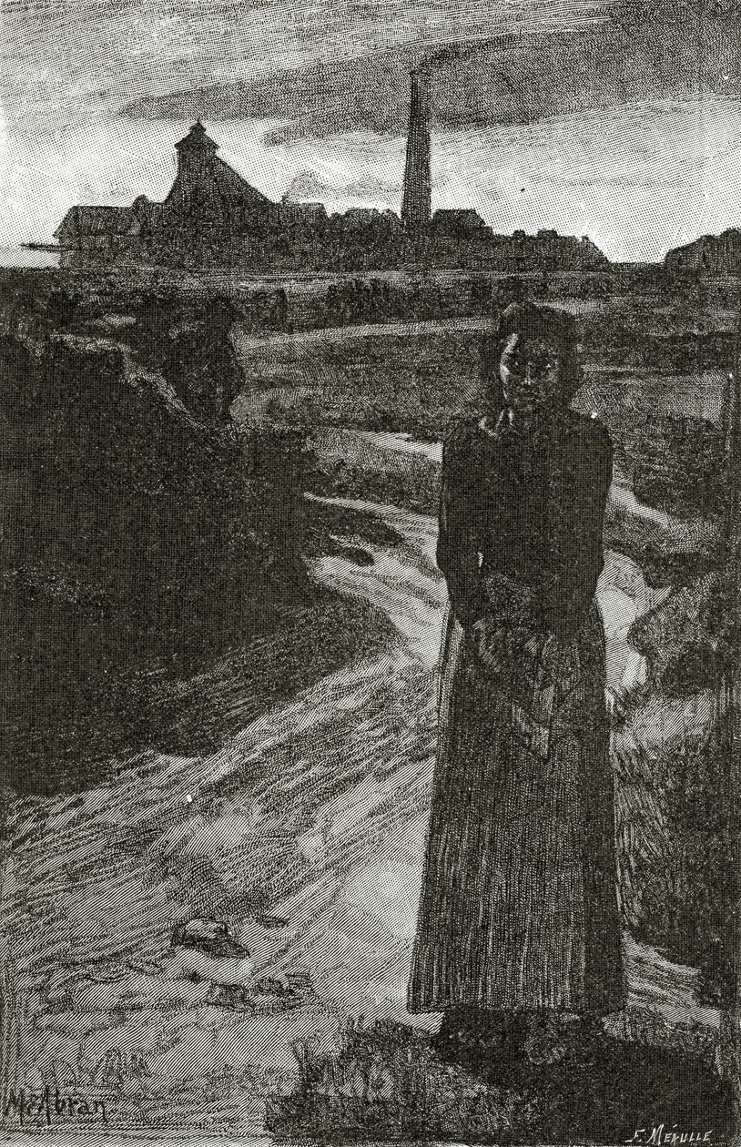 Anzin, 19. század (bw-metszet) alkotó: French School