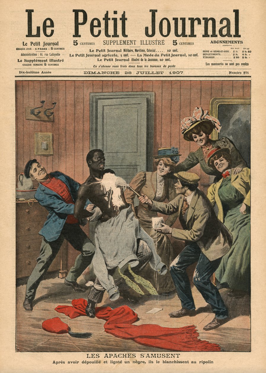 Szórakoznak apacsok, illusztráció a „Le Petit Journal”-ból, illusztráció melléklet, 1907. július 28. alkotó: French School