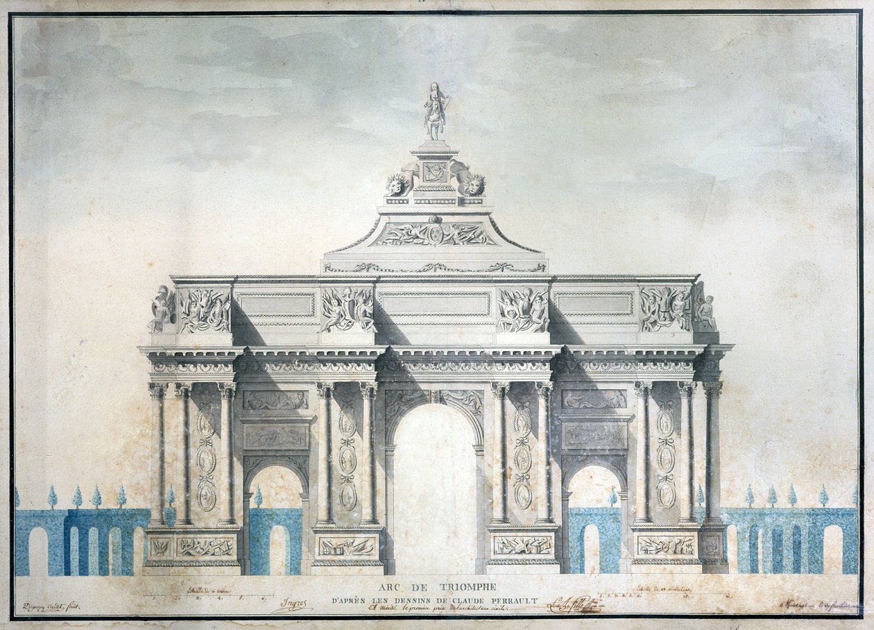 Diadalív, 1810 körül (wc tollal és tintával papíron) alkotó: French School