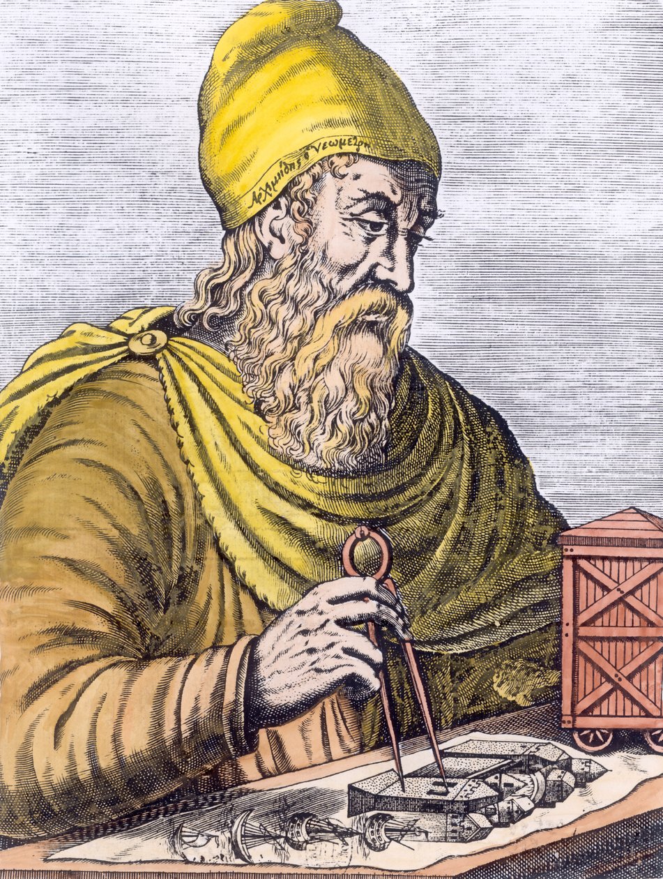 Arkhimédész (Kr. e. 287-212) (későbbi színezés) alkotó: French School