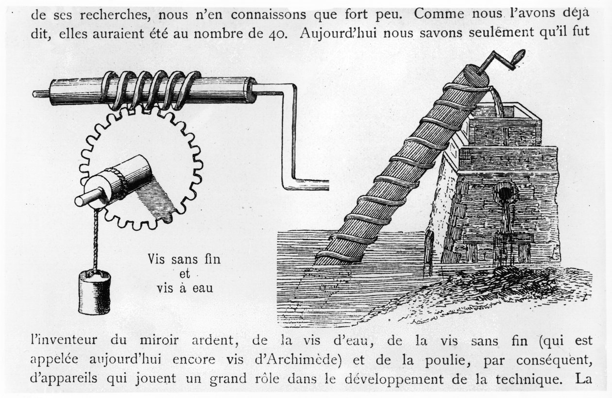 Archimedes csavar alkotó: French School