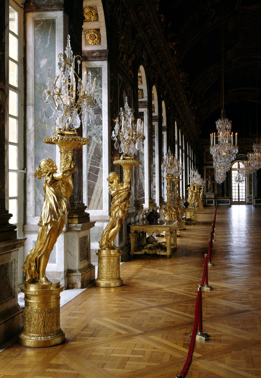 Építészet: a felújított Jéggaléria képe. Versailles. Musee du Chateau alkotó: French School