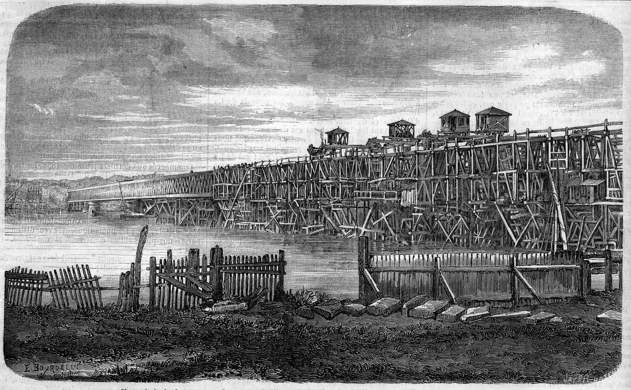Építészet: kilátás a Bordeaux-i Fémhíd alkotásaira, Gironde (33) alkotó: French School