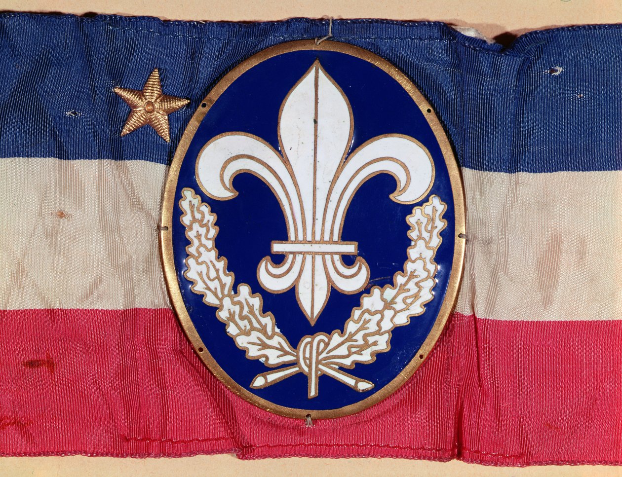 Az Action Francaise karjelvénye, 1920-35 körül (zománcozott fém és szövet) alkotó: French School
