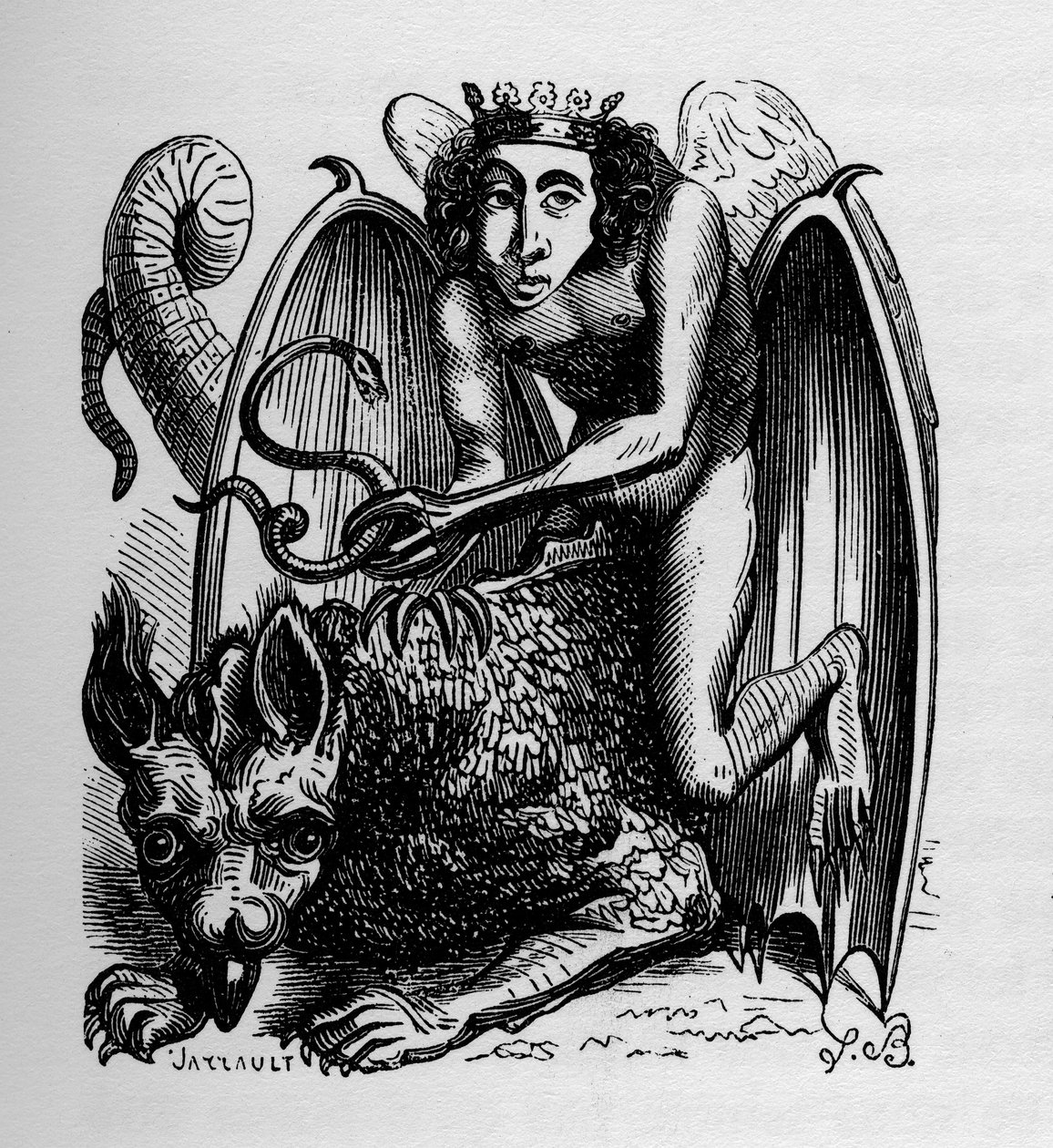 Astaroth - Illusztráció Jacques Albin Simon Collin de Plancy „Pokoli szótárából” alkotó: French School