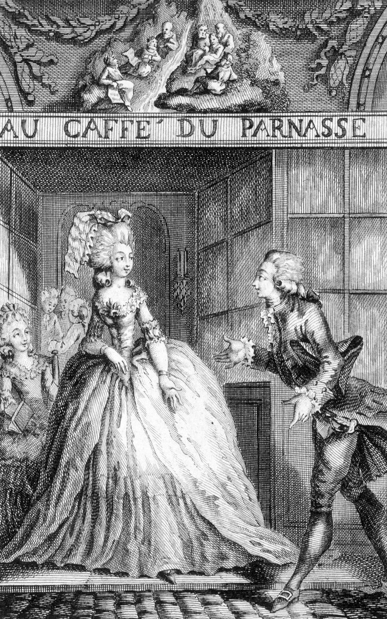 A Café du Parnassusban alkotó: French School