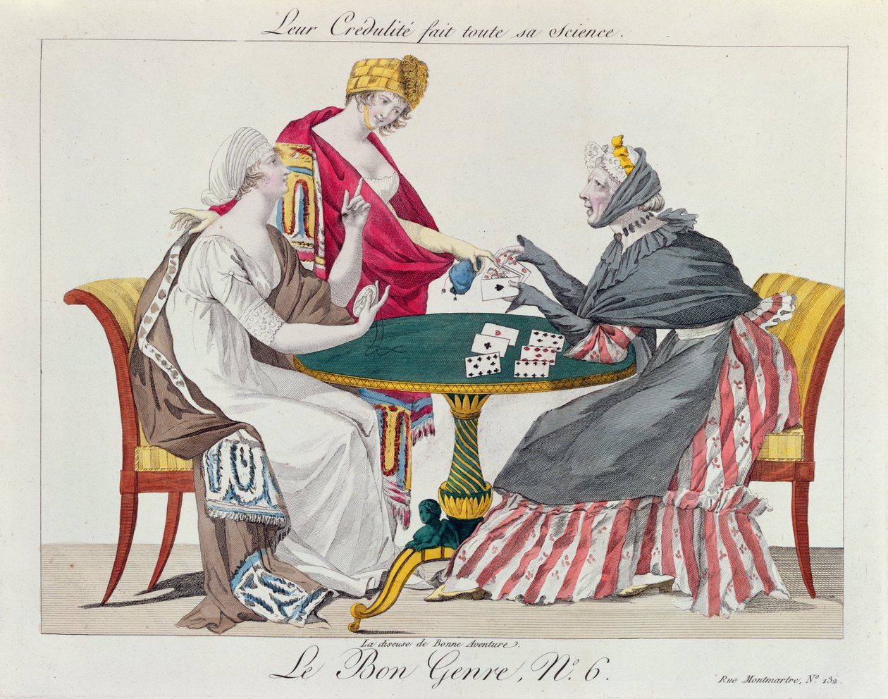 A Fortune Tellernél, a le Bon Genre-ből, 1800 alkotó: French School
