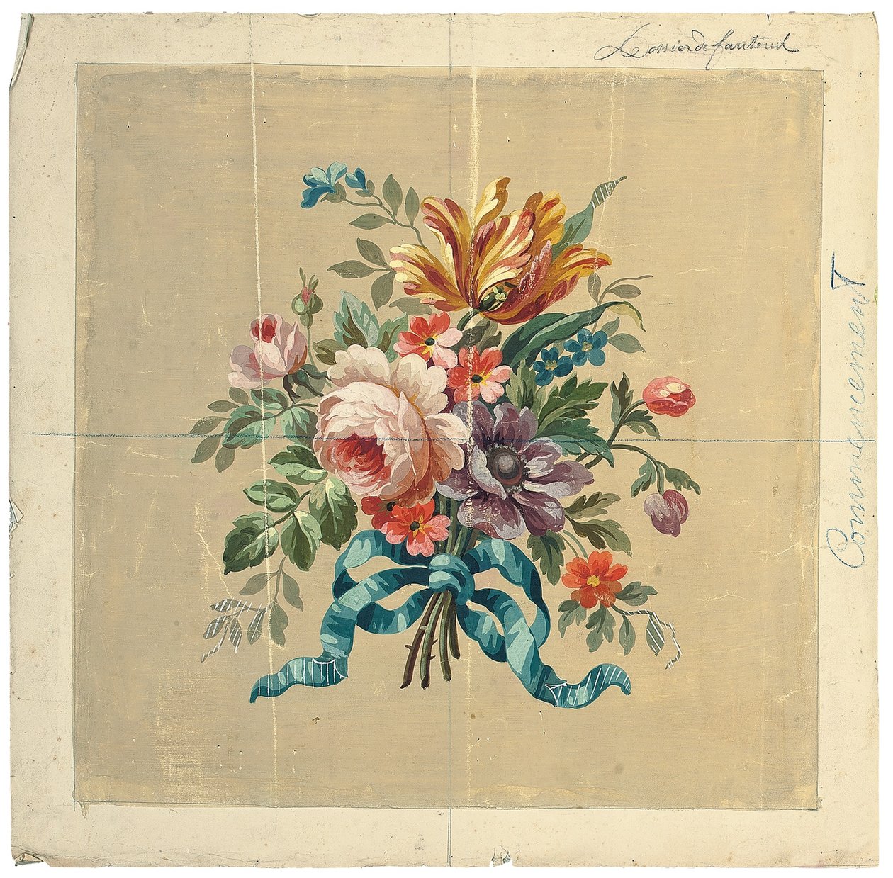 Aubusson dizájn széktámlához alkotó: French School