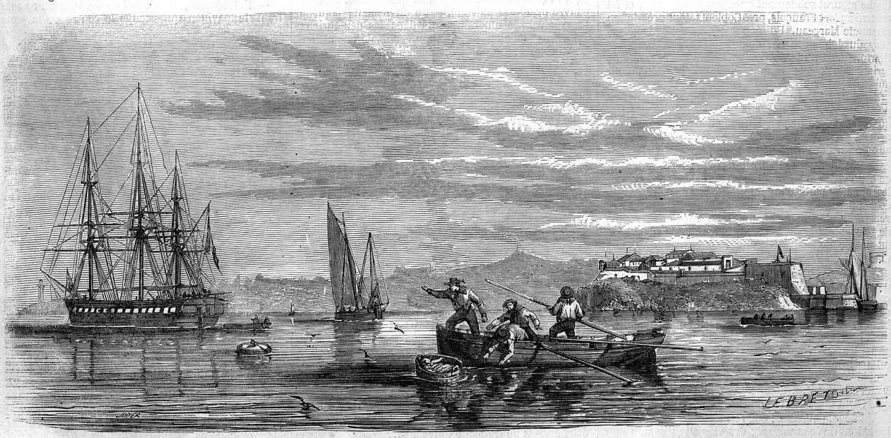 A „Thetis” fregati iskola mohái által gyűjtött baba”. Brest (Finistere, 29) alkotó: French School