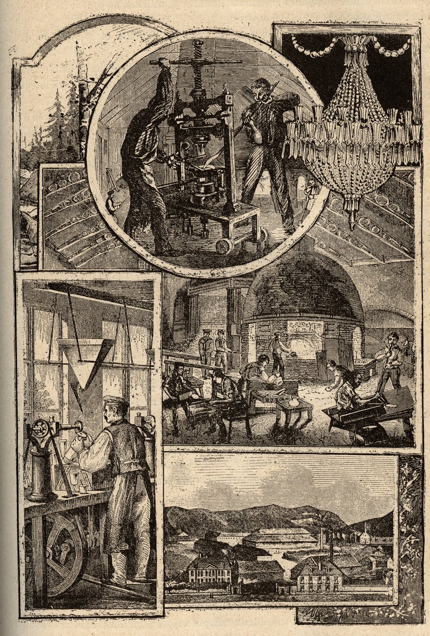 Baccarat - Kristályok - Meurthe-et-Moselle - - Metszet "" PATRIE" - PECTUREQUIREQUE FRANCIAORSZÁG LEÍRÁSA 6 KÖTETÉSBEN LUCIEN HUARD - 19. század vége alkotó: French School