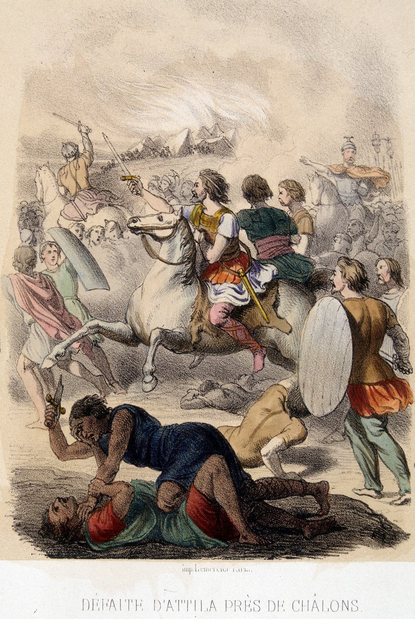 Barbarian Invasions – Attila veresége Chalons közelében alkotó: French School