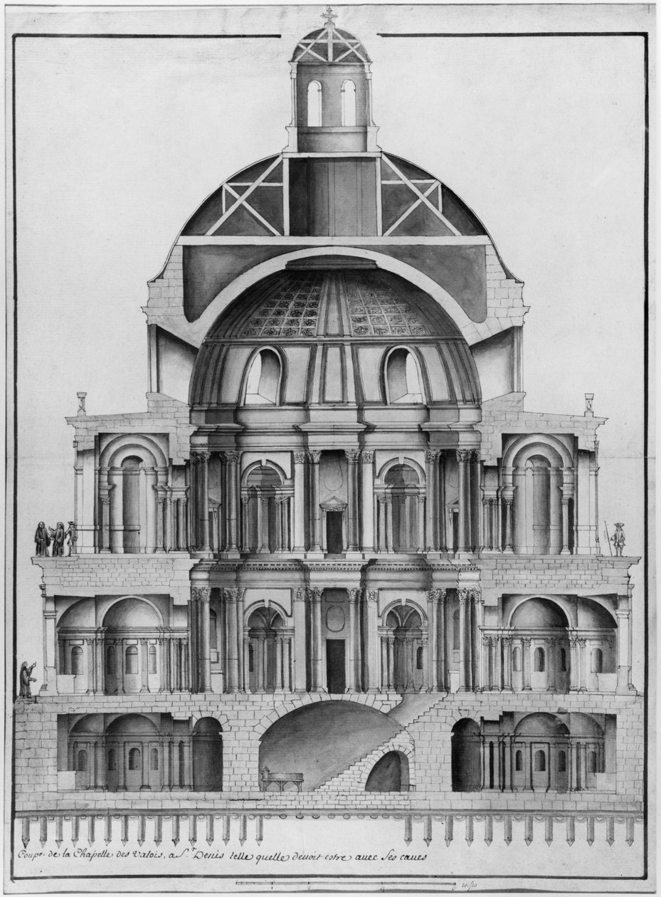 Basilica Saint-Denis, a Valois-torony (lásd még: 414688, 414689) alkotó: French School