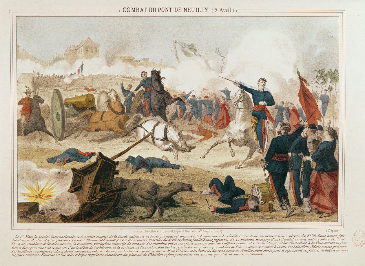 Csata a Pont de Neuilly-nál, 1871. április 2 alkotó: French School