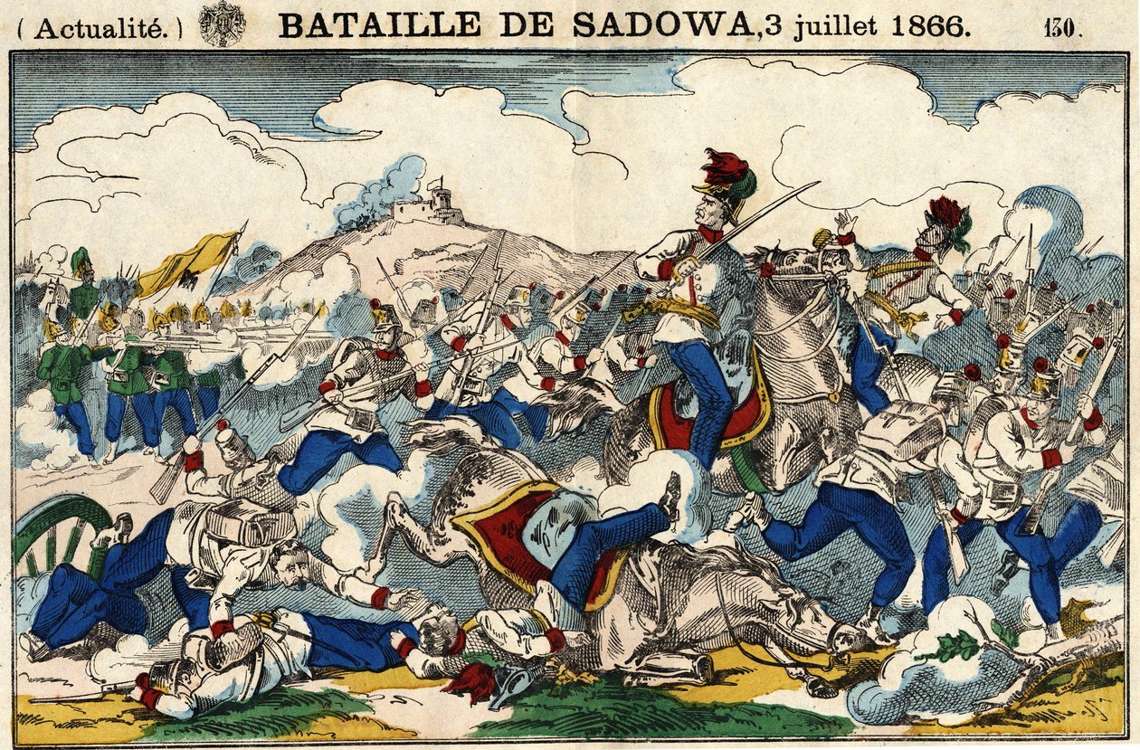 A szadovai csata július 3-án alkotó: French School