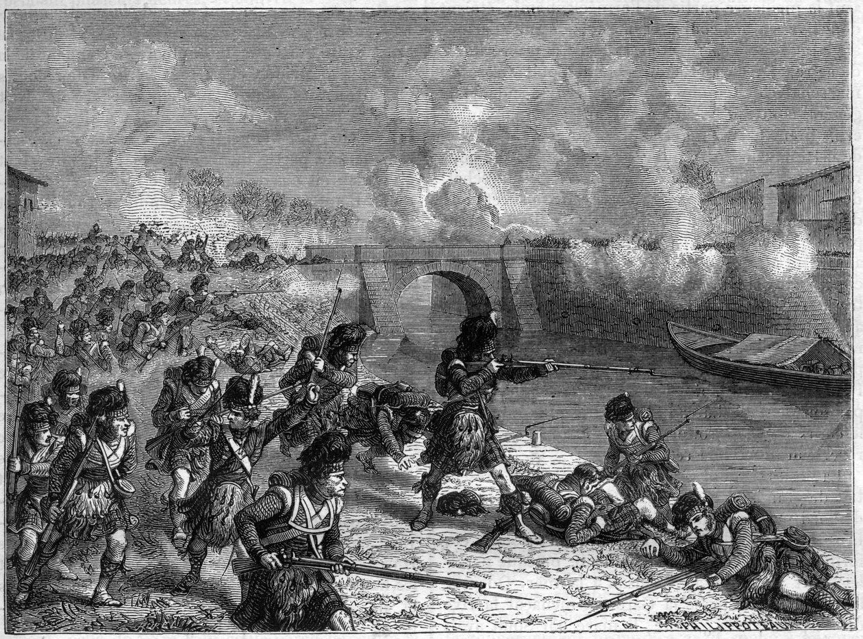 Toulouse-i csata: utolsó csata a brit és spanyol csapatok között Wellington alatt a franciák ellen 1814 - Toulouse-i csata 1814. április 10. a Marechal Soult által vezényelt birodalmi hadsereg csapatai és az Anglo-Hispano-Port csapatai között. alkotó: French School