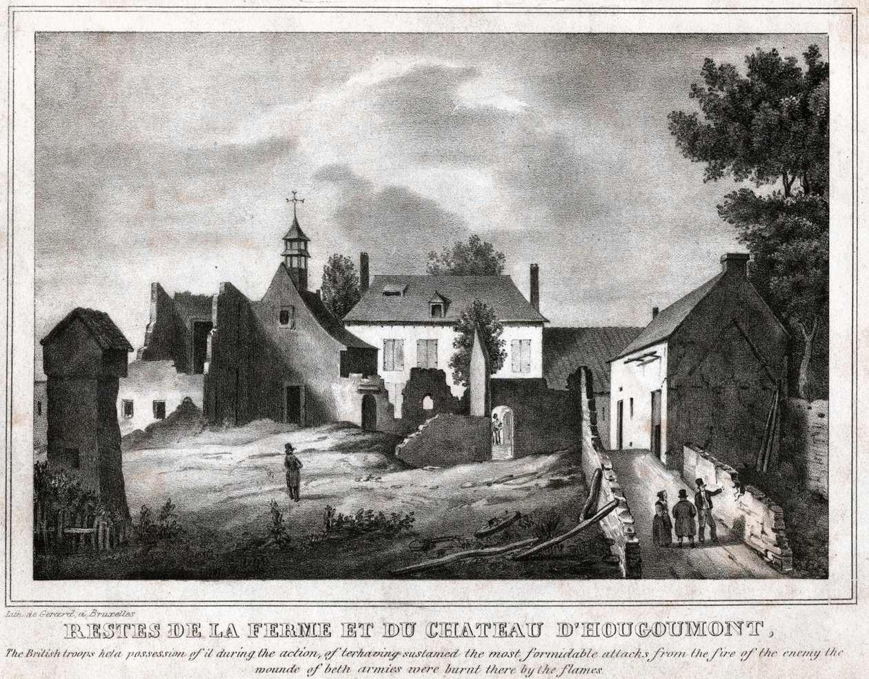 Waterloo-i csata. (metszet, 1830 körül) alkotó: French School