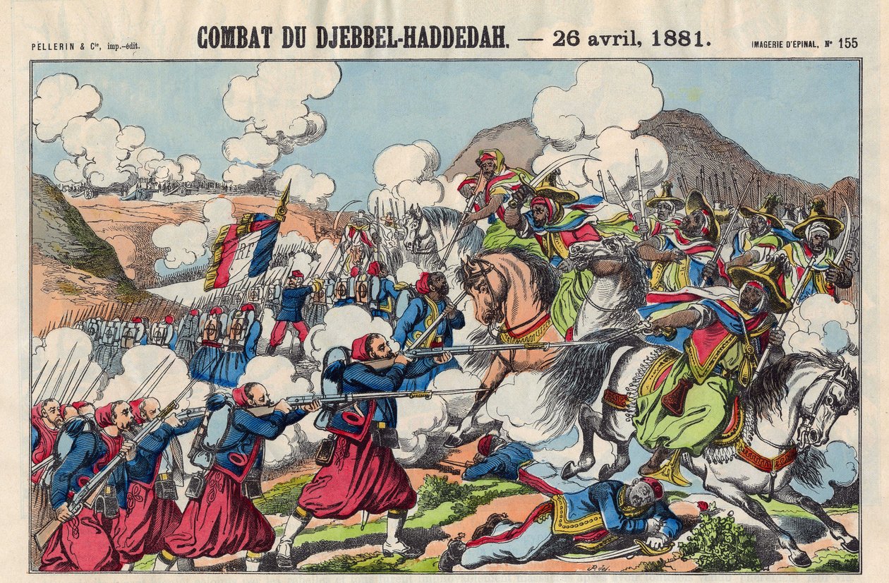A Djebbel Haddedah-i csata (Djebbel-Haddedah), április 26 alkotó: French School