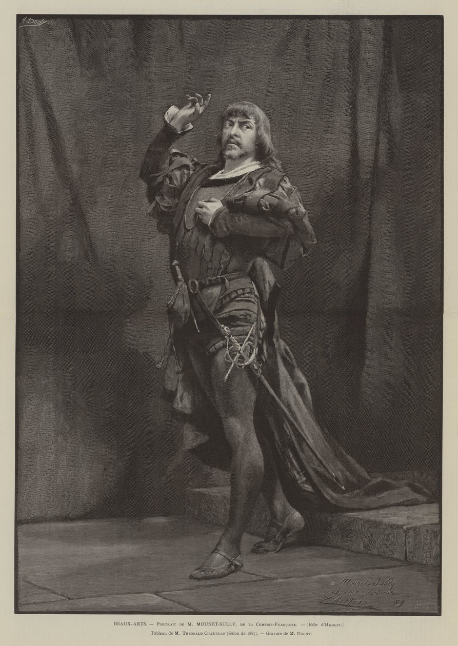 Beaux-Arts, Portrait de M Mounet-Sully, de la Comedie-Francaise, Role d